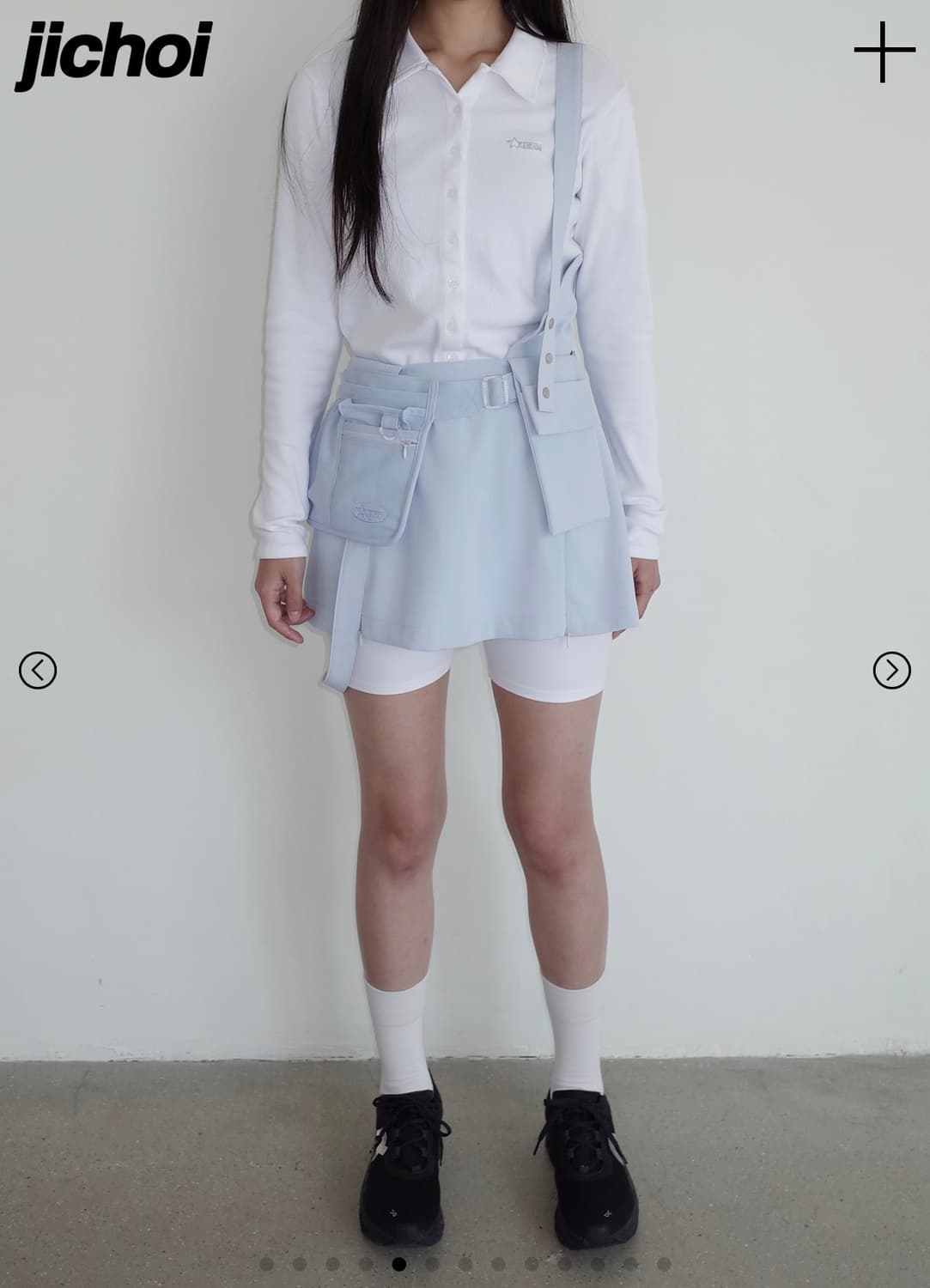 지초이 SS23 BRACES MINI SKIRT (ICE BLUE) 상품이미지3