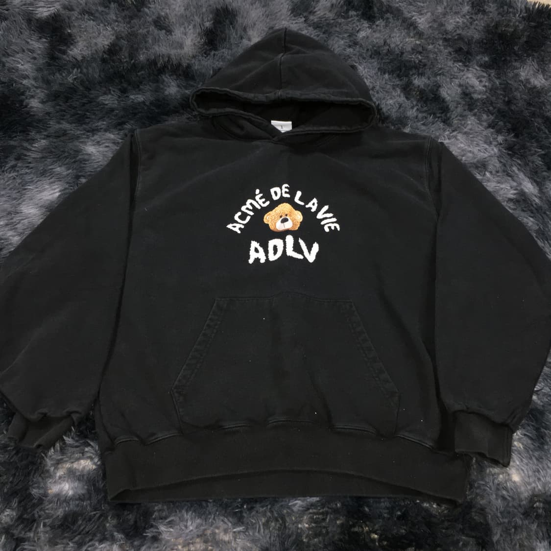 투티/0307 ADLV 아크메드라비 곰돌이 로고 프린팅 후드티 오버핏 상품이미지2