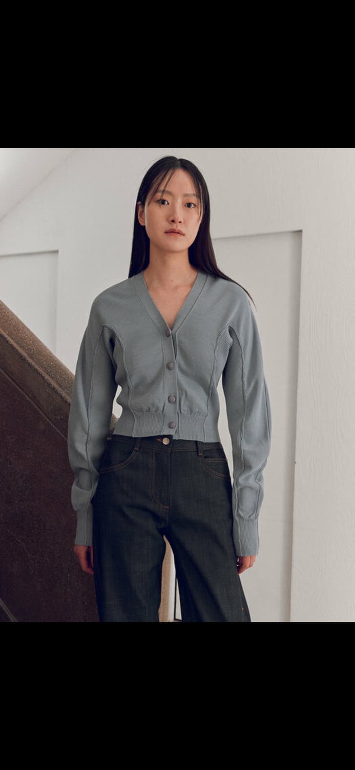 로우클래식 암홀 가디건 라벤더 컬러 상품이미지1