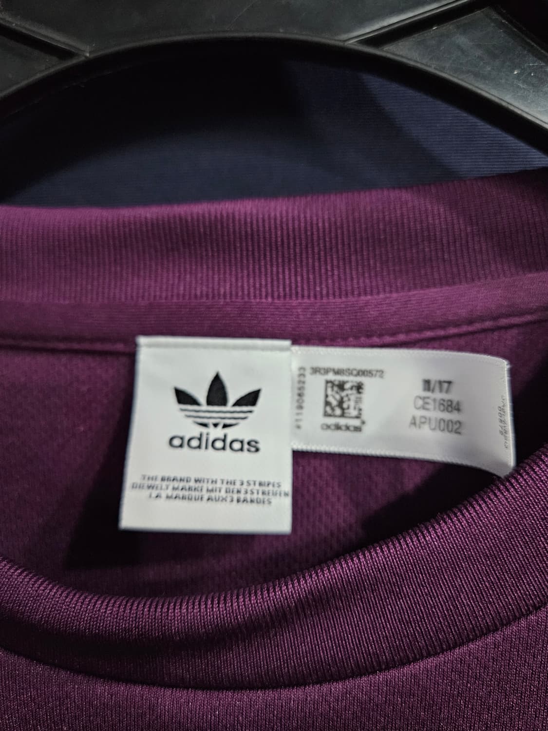 아디다스&팔라스 프린팅 퍼플 남성 오버핏 90~95 긴팔티셔츠 상품이미지3