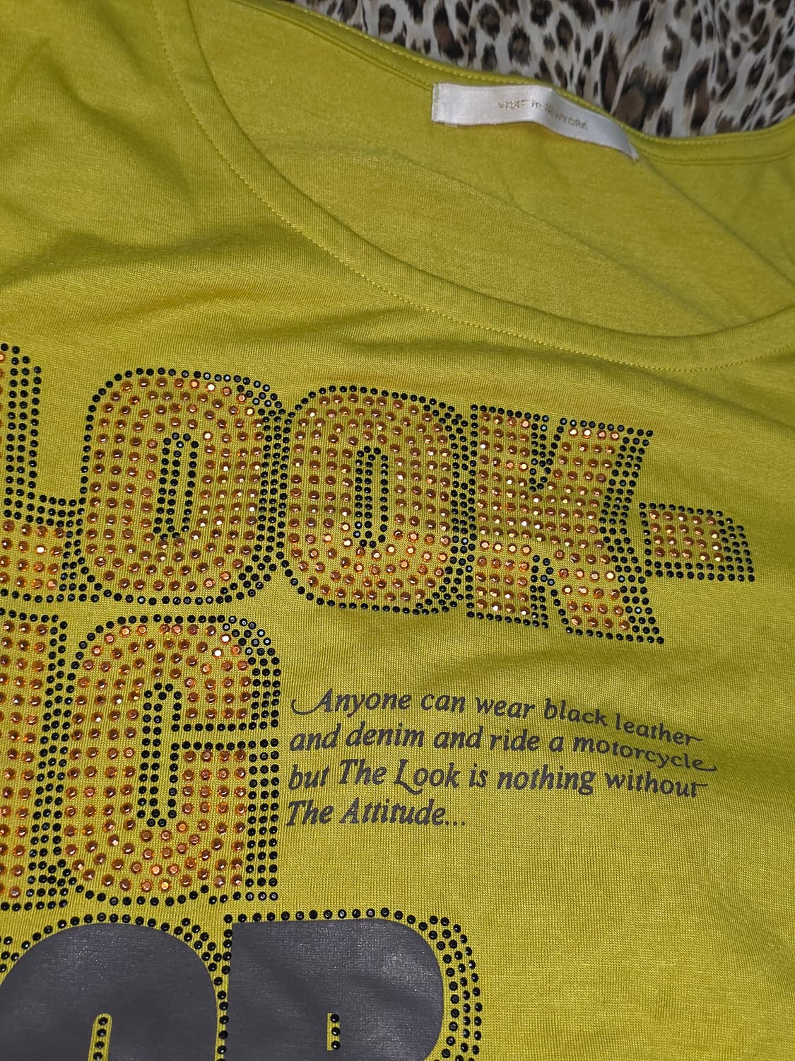 와투케 빈티지 y2k 미국모리걸 레이어드 레오파드 오네갸루 너드 티셔츠 상품이미지4