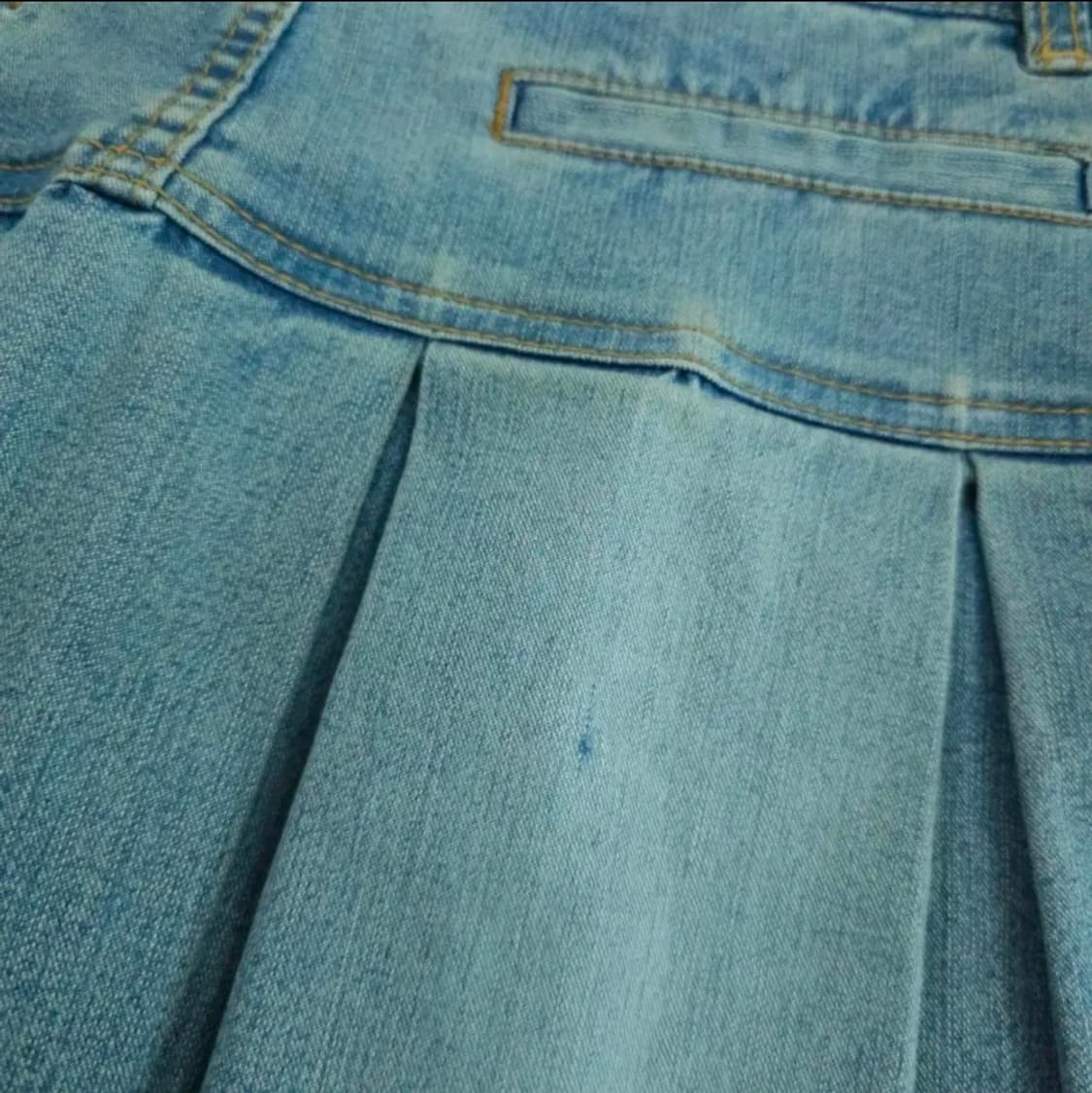 (66)올리브데올리브 여성  플리츠 데님 스커트 상품이미지9