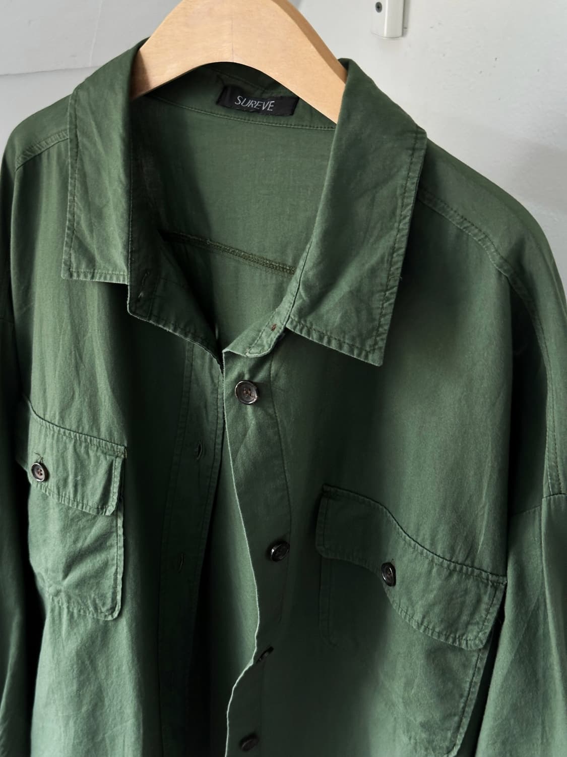 Light cotton wide silhouette work shirt 상품이미지2