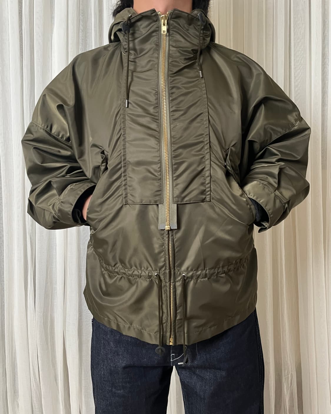 컬러 레이어드 집 후드 블루종 kolor 더블 집 파카  상품이미지8