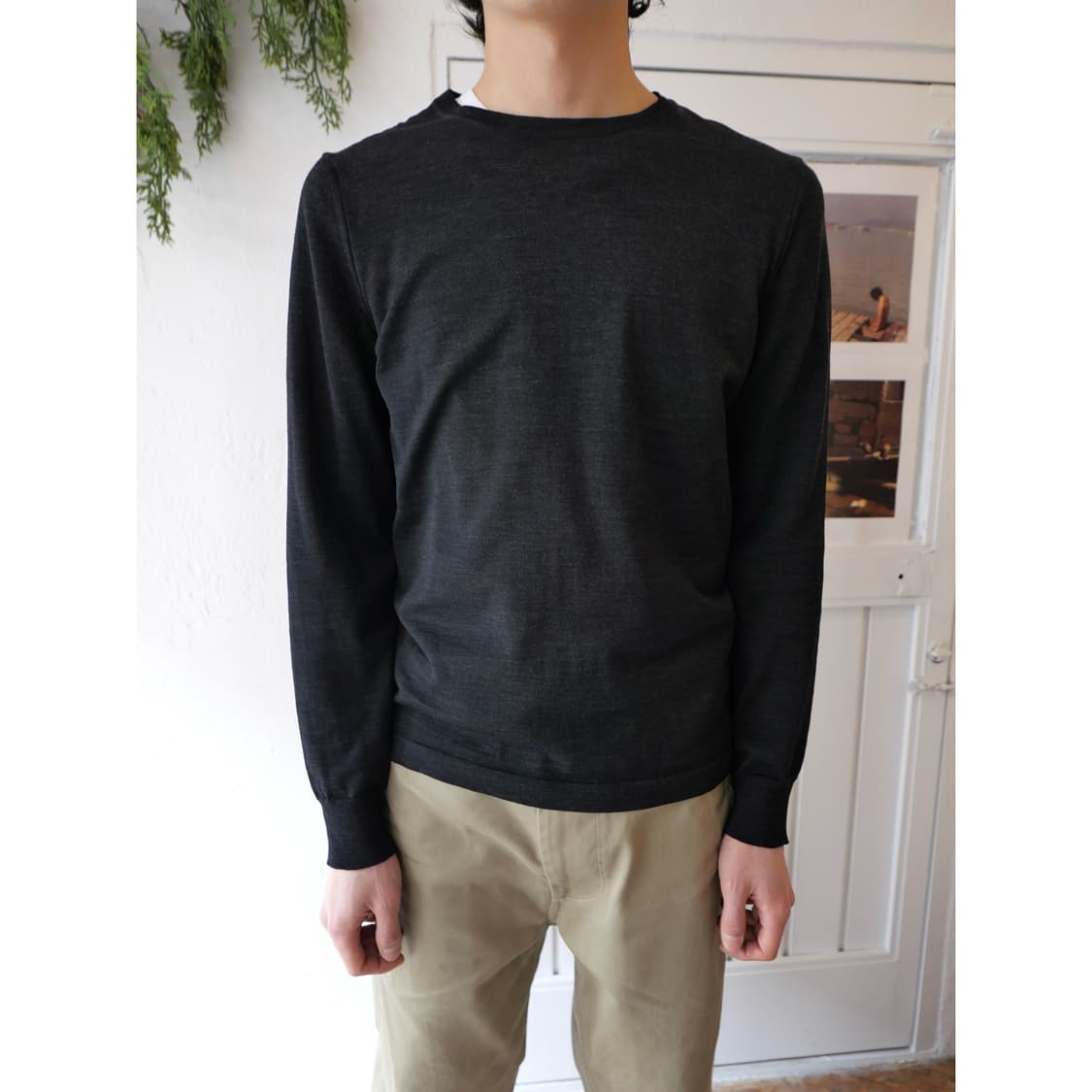 비즈빔 엘보우 패치 니트 상품이미지1