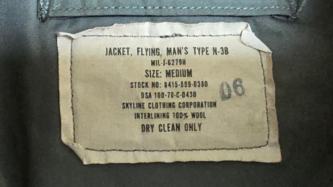 데드스탁급 N-3B 1970 코요테 퍼 100% 울파일 M 상품이미지3