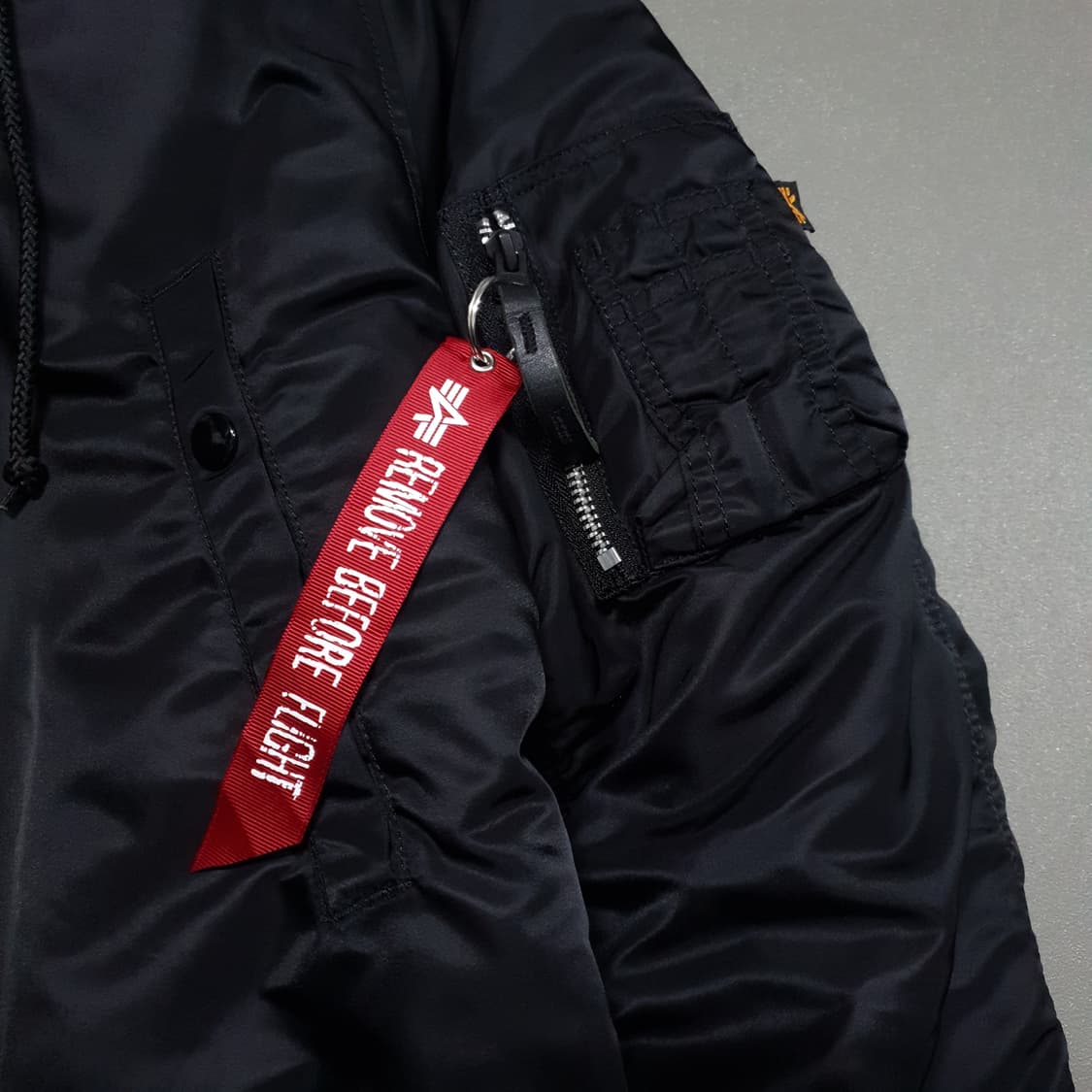 M (95) 알파 인더스트리 N-3B 블랙 퍼 후드 누빔 패딩 파카 상품이미지4