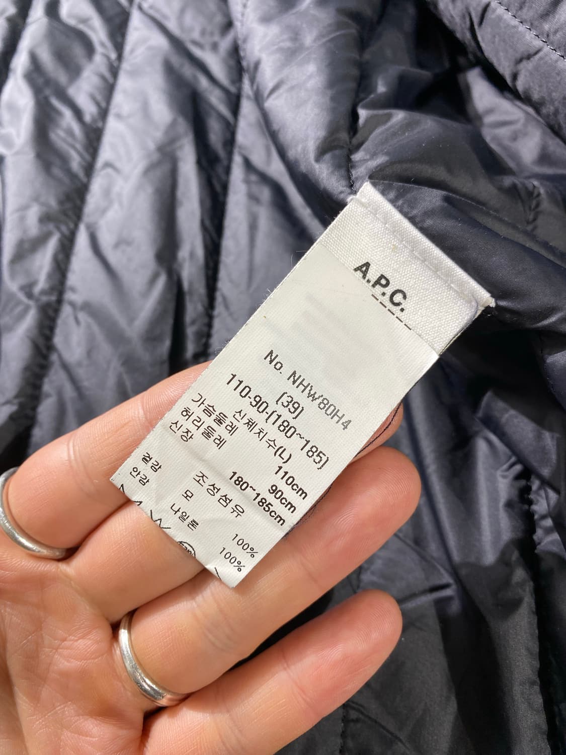 [L] A.P.C 아페쎄 네이비 울 발마칸 코트 상품이미지7