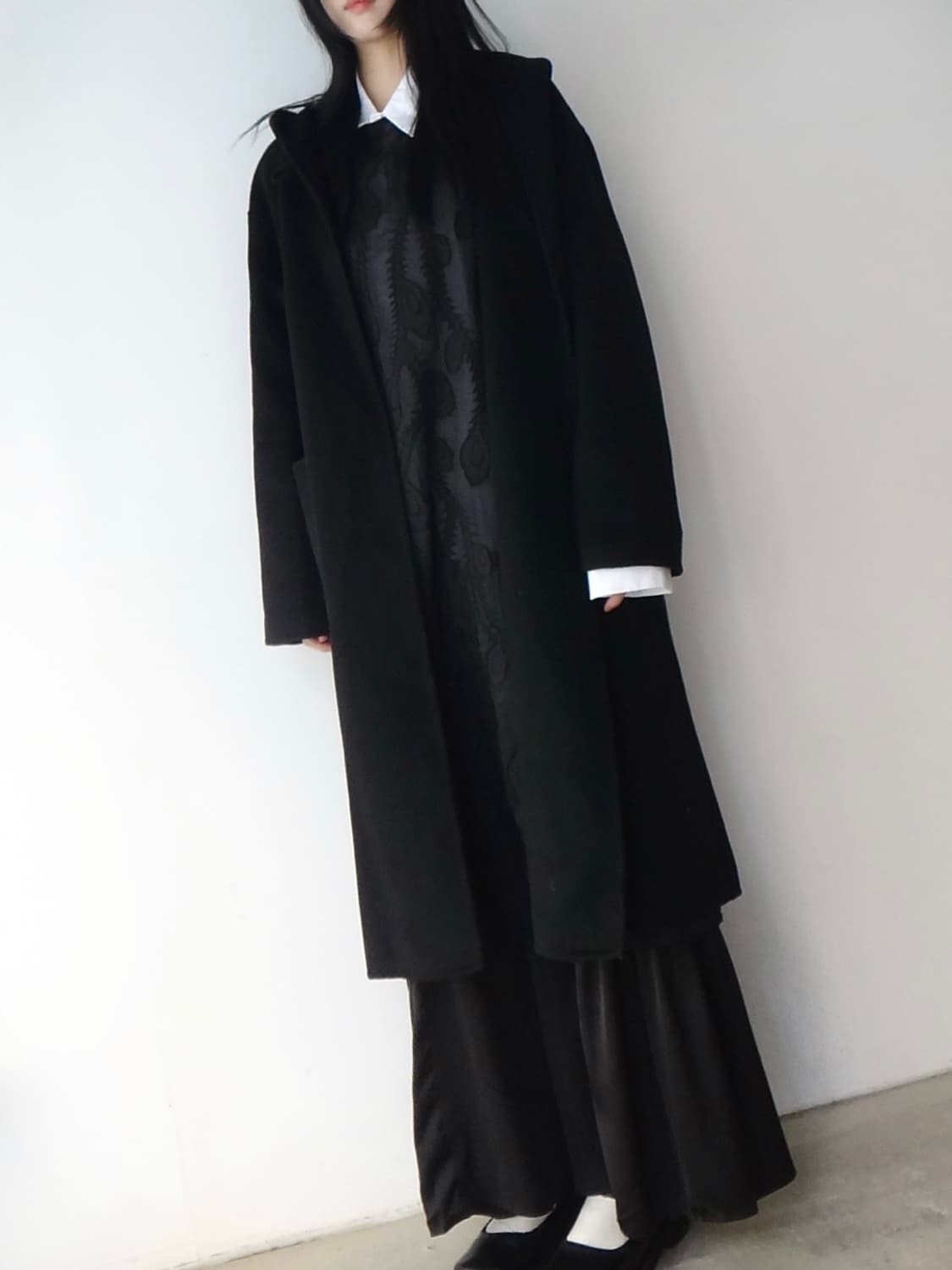 Hoody toggle coat / black 상품이미지5