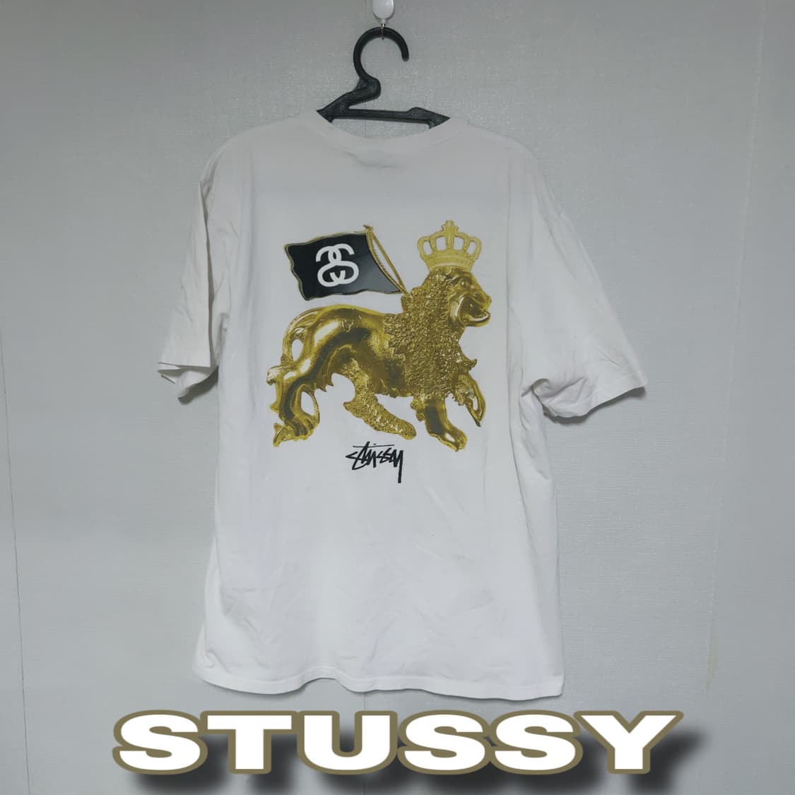 스투시 화이트 라이온프린팅 여름 공용 반팔티 상품이미지1