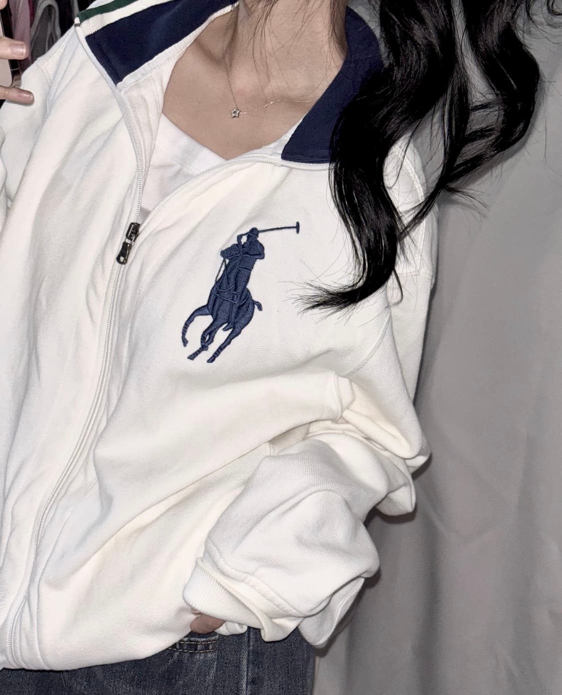 🐰폴로 랄프로렌 빅포니 데일리 꾸안꾸 유일 매물 코튼 집업🪽🖤 상품이미지1