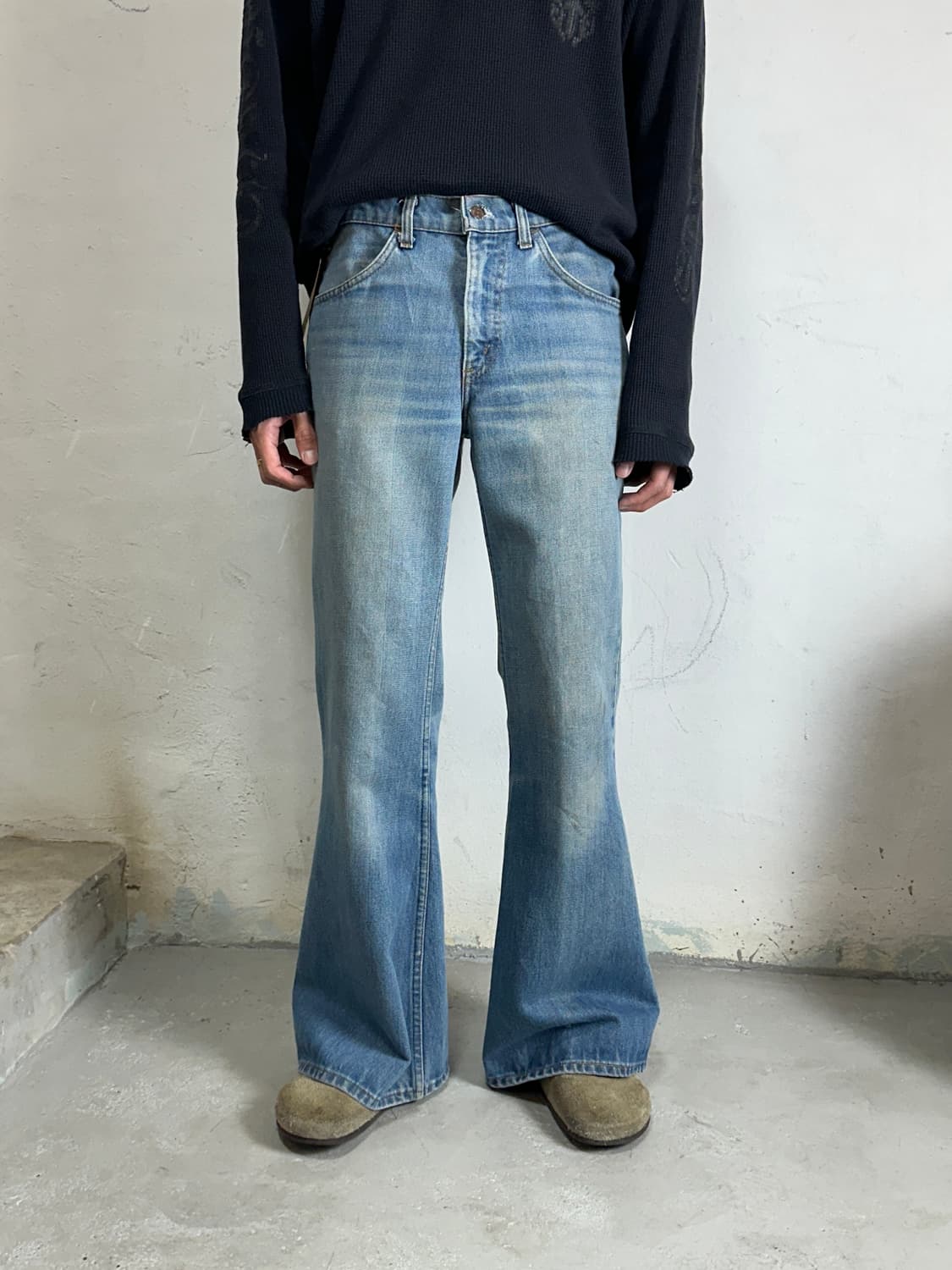 70's USA Made 빈티지 리바이스 684 벨바텀 부츠컷 데님 상품이미지3