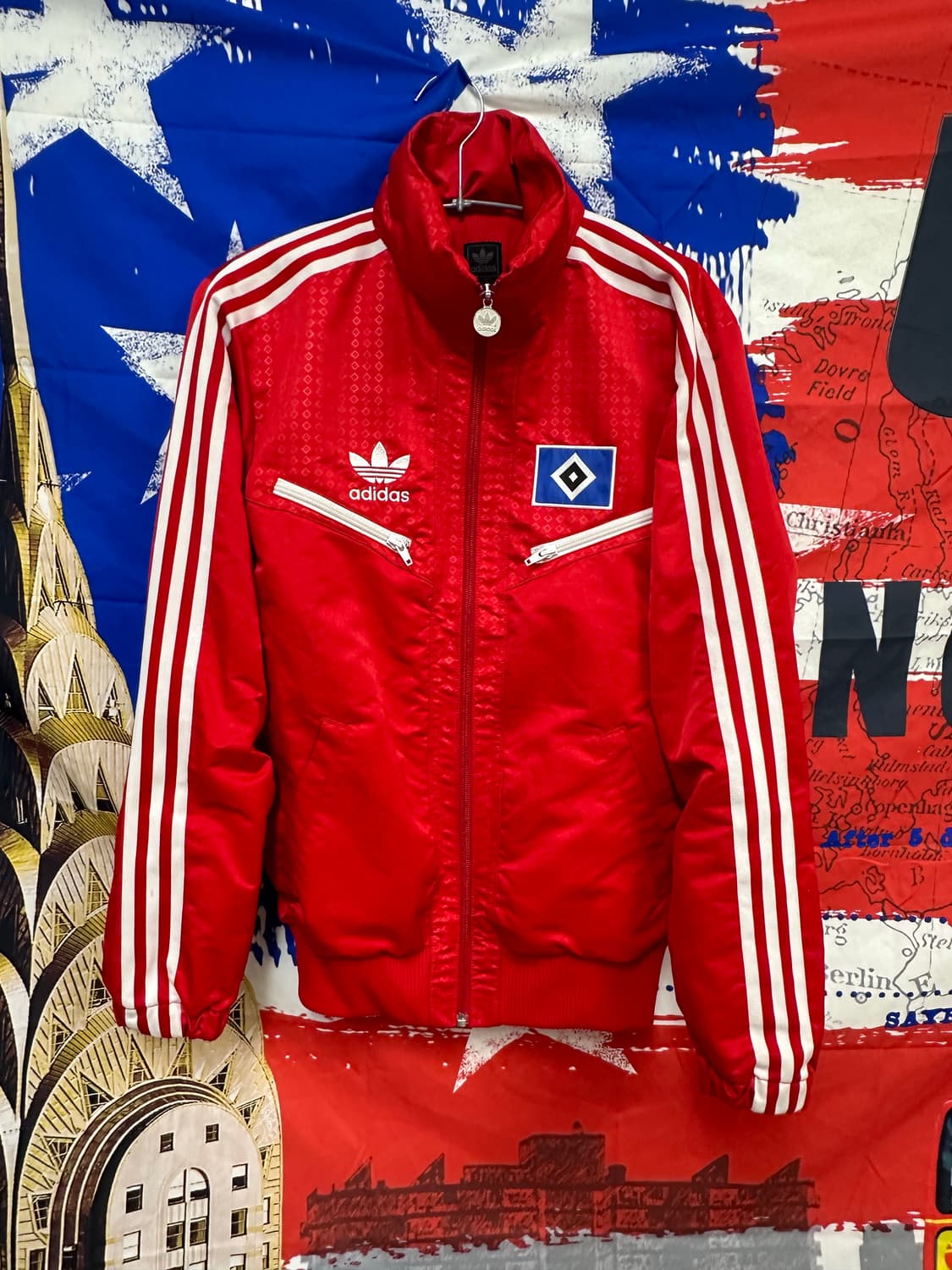 s급 아디다스 함부르크 오버핏 바람막이 져지s90 상품이미지1