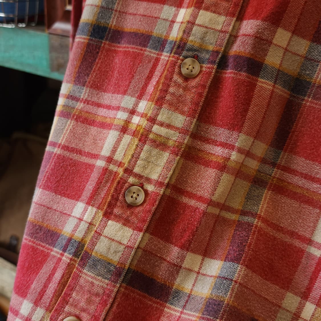00s 에디바우어 아메리칸 빈티지 체크셔츠 플란넬 워크셔츠 썬페이딩 xl 상품이미지6