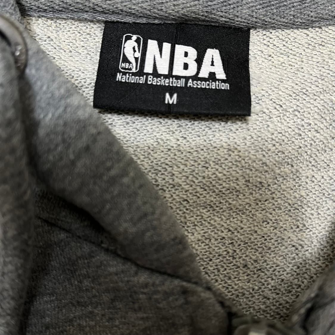 NBA 멜란지 그레이 딥그린 프린팅 로고 코튼 후드 집업 M(95) 상품이미지5