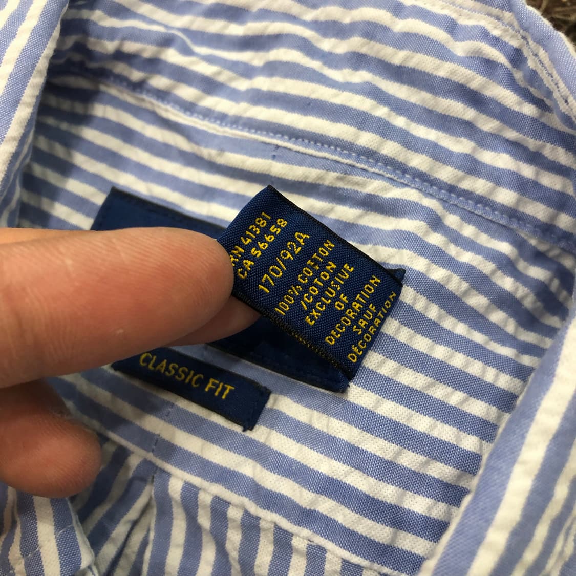 폴로 랄프로렌 시어서커 스트라이프 반팔 셔츠 상품이미지4