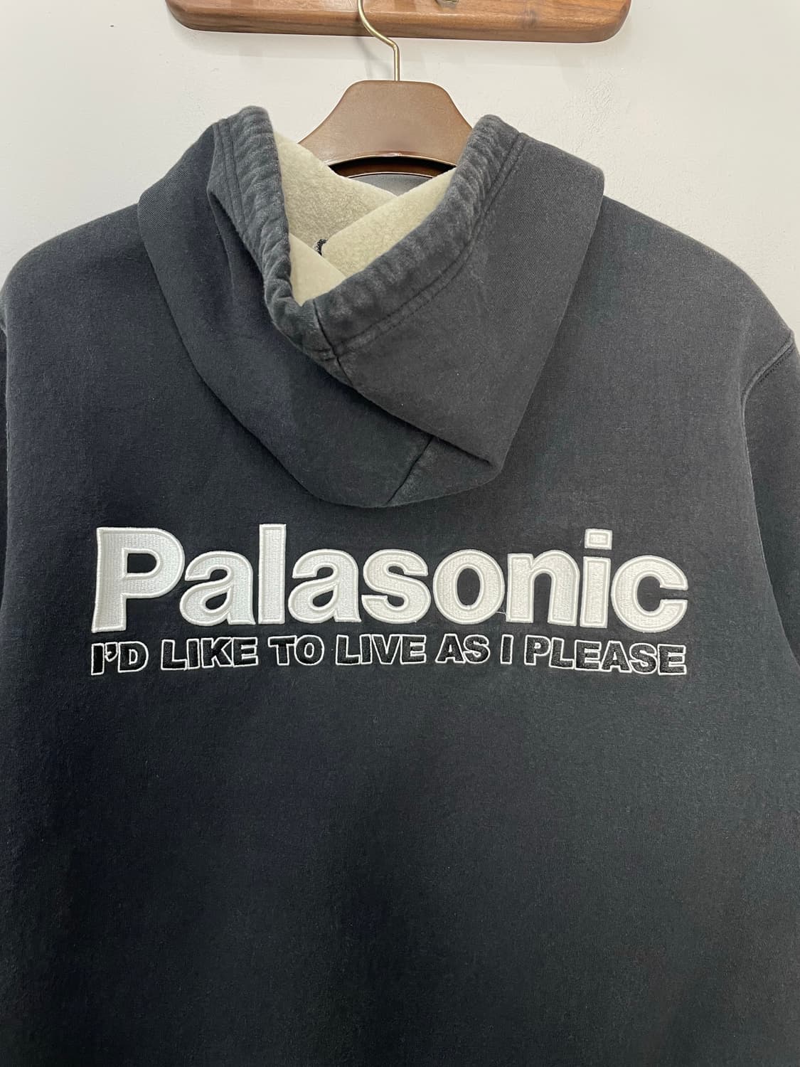 팔라스 자수로고 스펠아웃 블랙 후드집업 H2276 상품이미지6