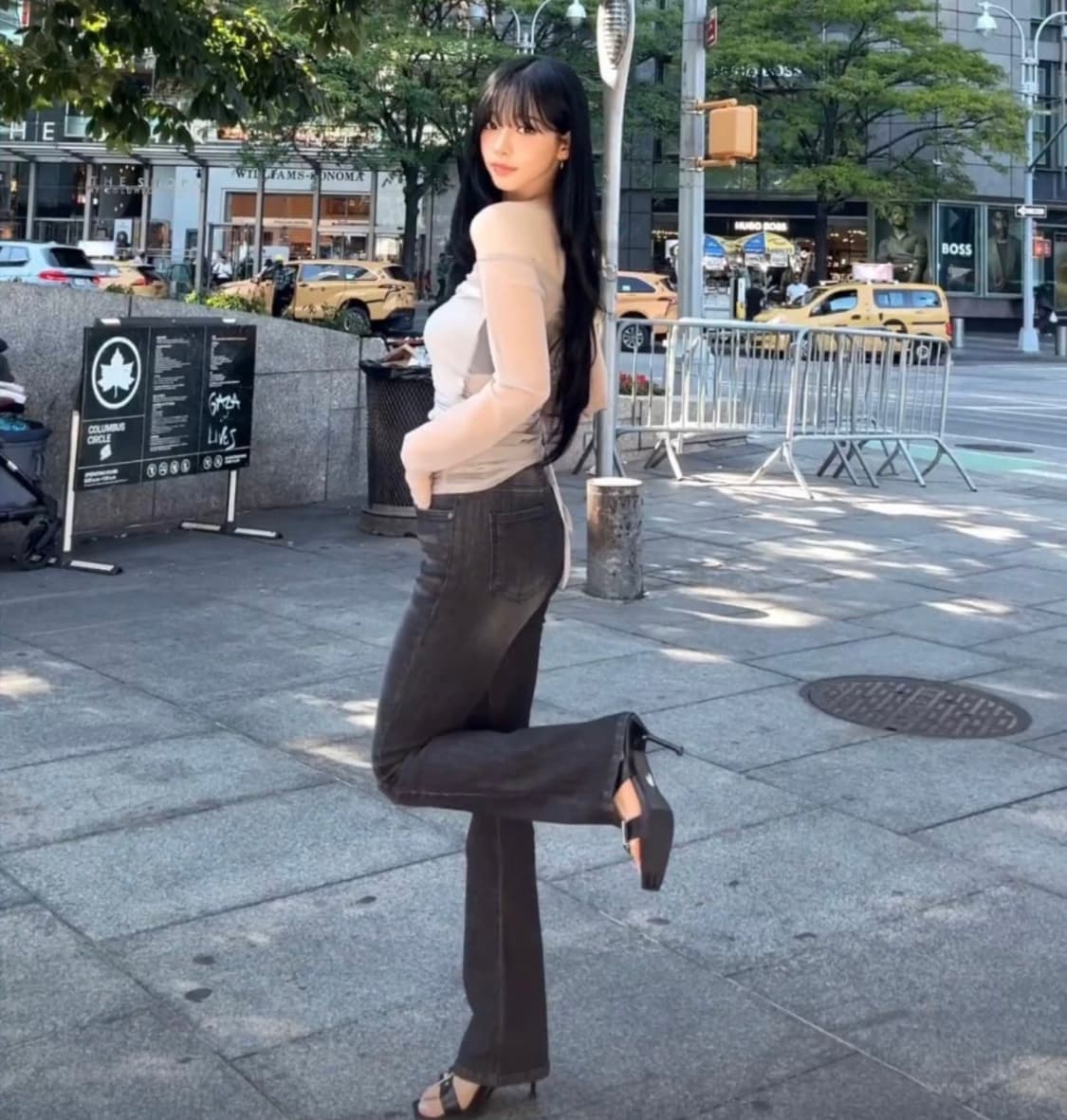 쓰리타임즈 5501 Bootcut black jeans, 쓰리타임즈 카 상품이미지2