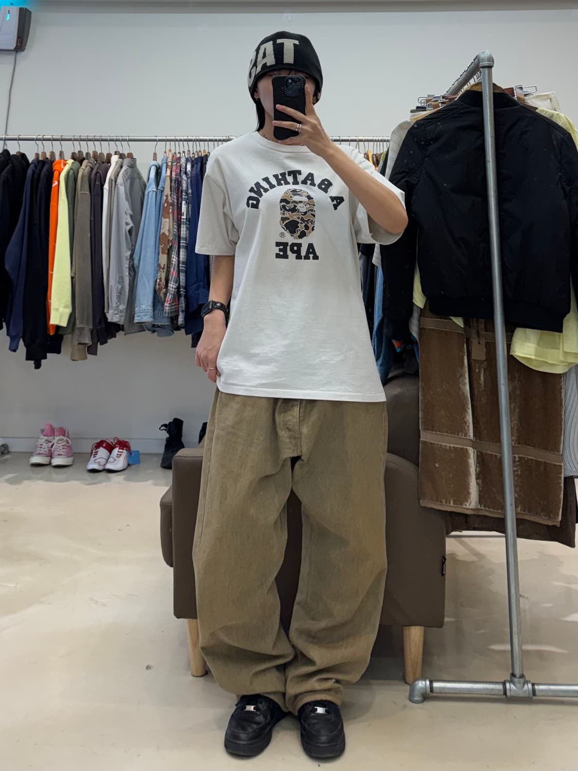 베이프 퍼스트 카모 컬리지 티셔츠 상품이미지4