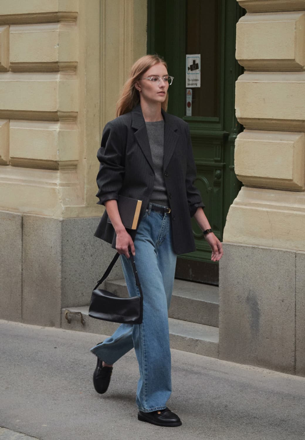 (오늘만 개급처) (택O) 틸아이다이 테일러 핀스트라이프 자켓 (차콜) 상품이미지2