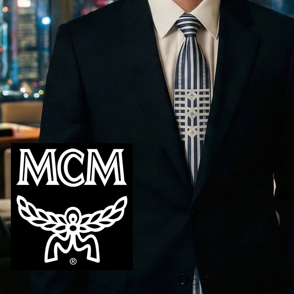 엠씨엠 실크 스트라이프 패턴 넥타이 8.2cm A+등급 A19850 상품이미지1