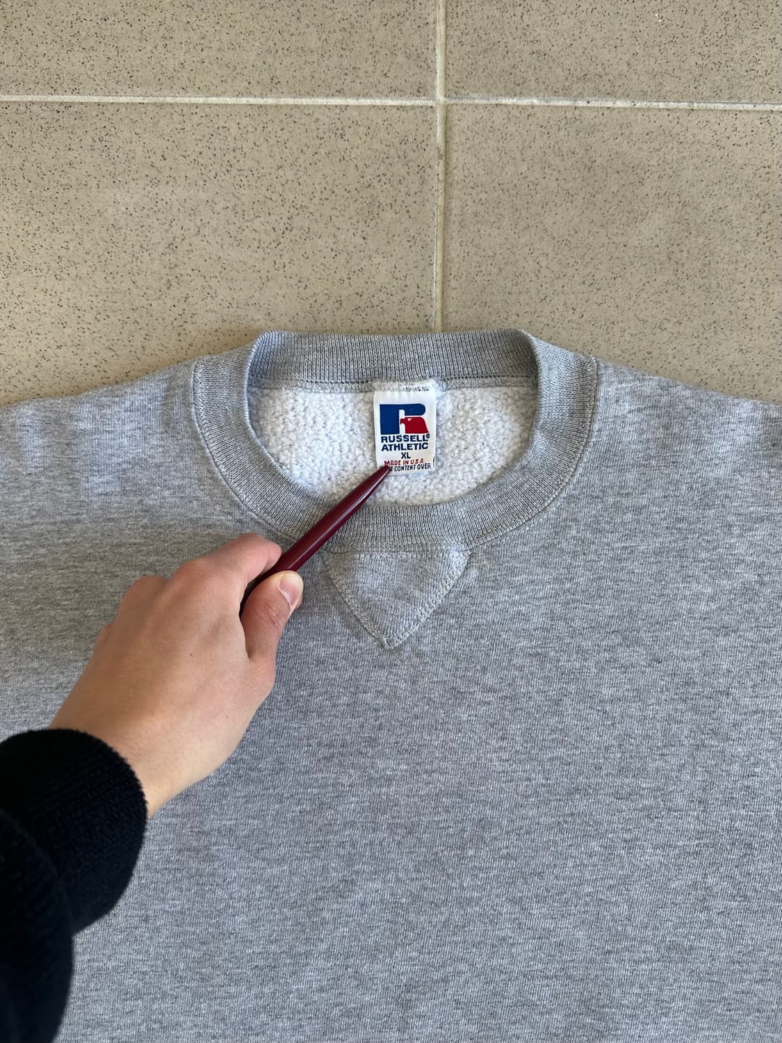 90s 빈티지 러셀 스웻셔츠 그레이 XL USA 상품이미지6