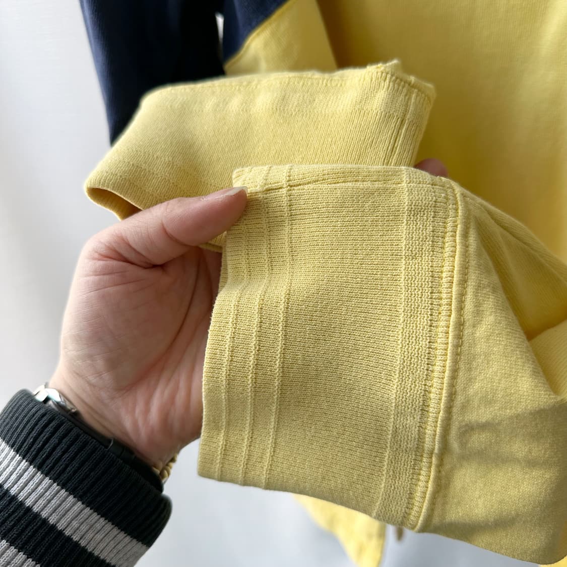 폴로 랄프로렌 럭비 카라티 옐로우 네이비 커스텀핏 XXL 상품이미지7