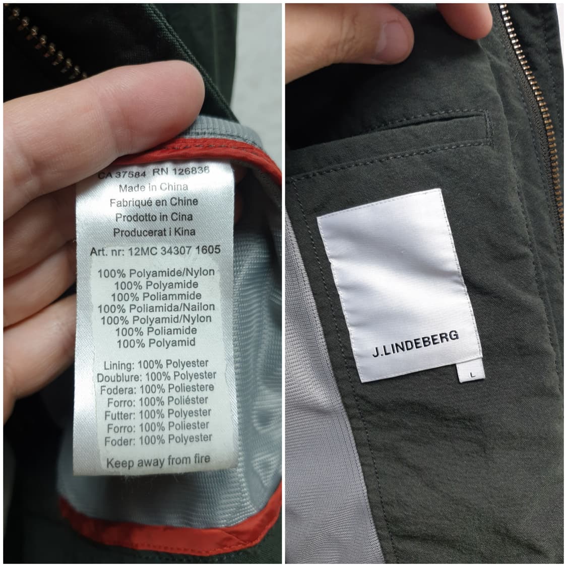 [L/100/정품] 린드버그 골프 야상자켓 카키 상품이미지9