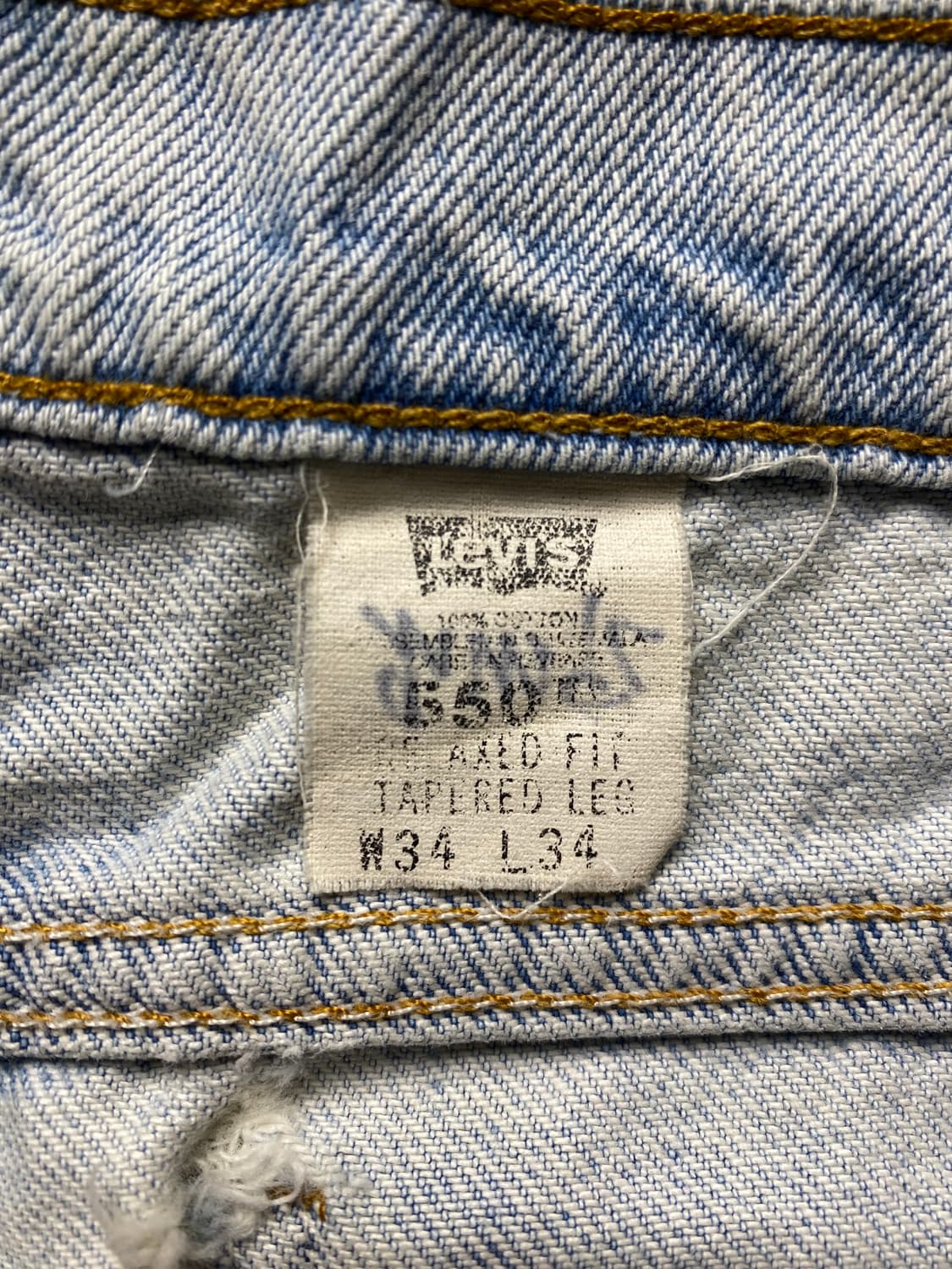 [32-33] 90s Levi's 550 리바이스 오렌지탭 데님 쇼츠 상품이미지7