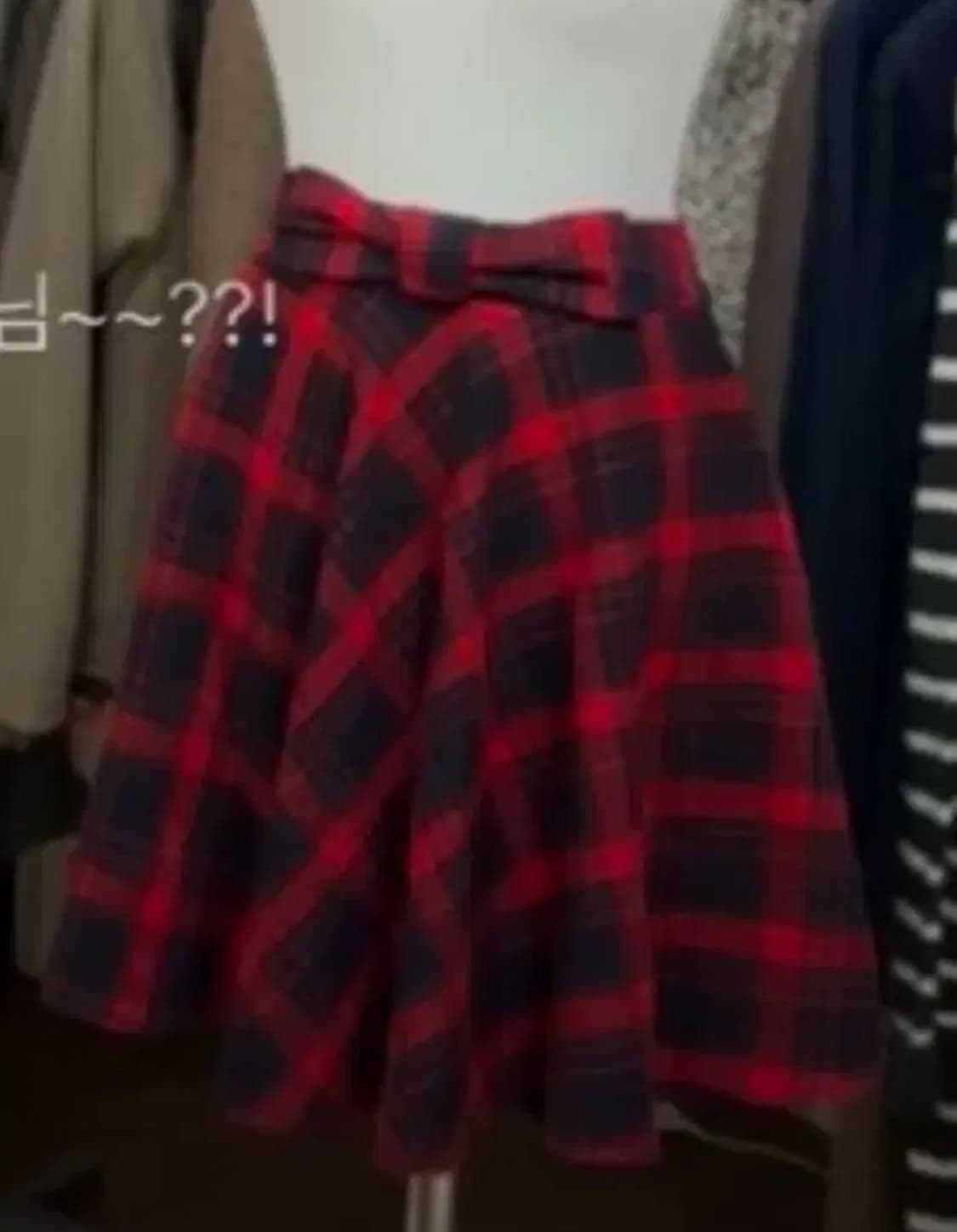 빈티지 체크 플레어 스커트 상품이미지1