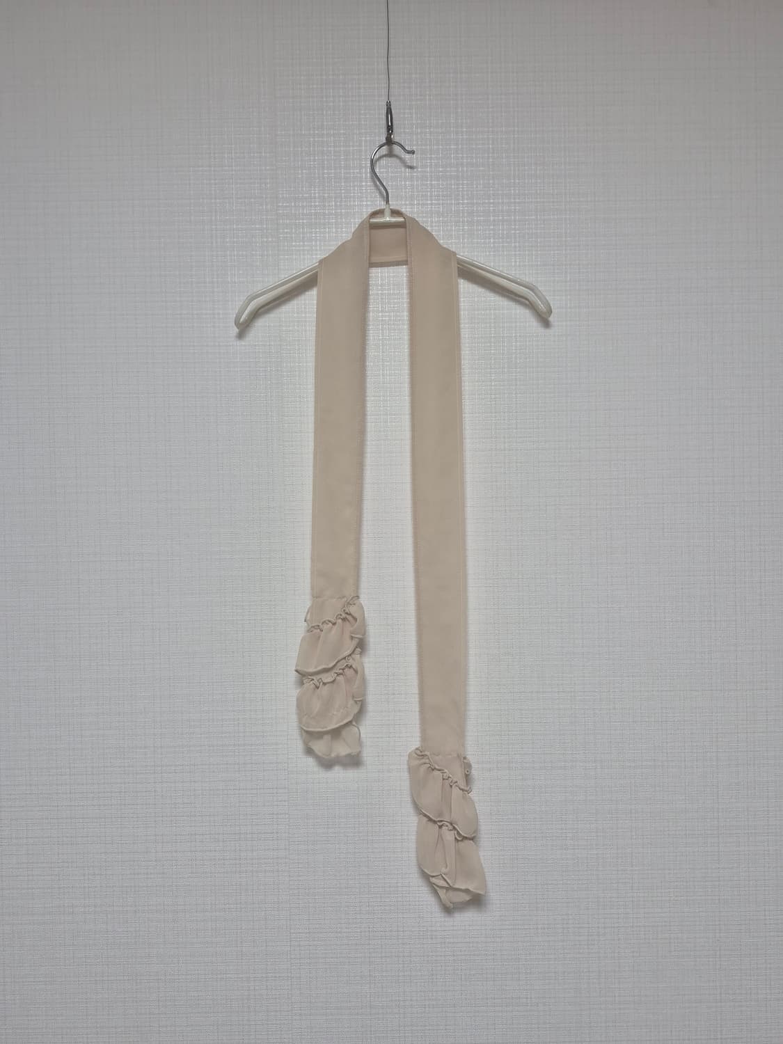 Japanese vintage 프릴 스카프 베이지 상품이미지1