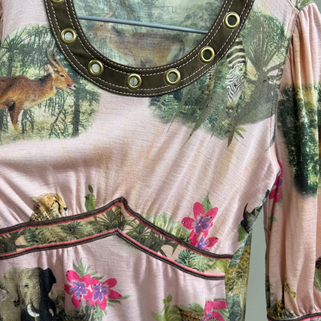 GK Italiya 애니멀 프린팅 아일렛 탑 상품이미지6