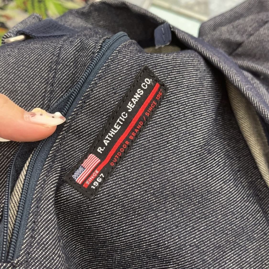 라틀레틱 빅로고 데님 에코백 토트백 C06337 상품이미지3