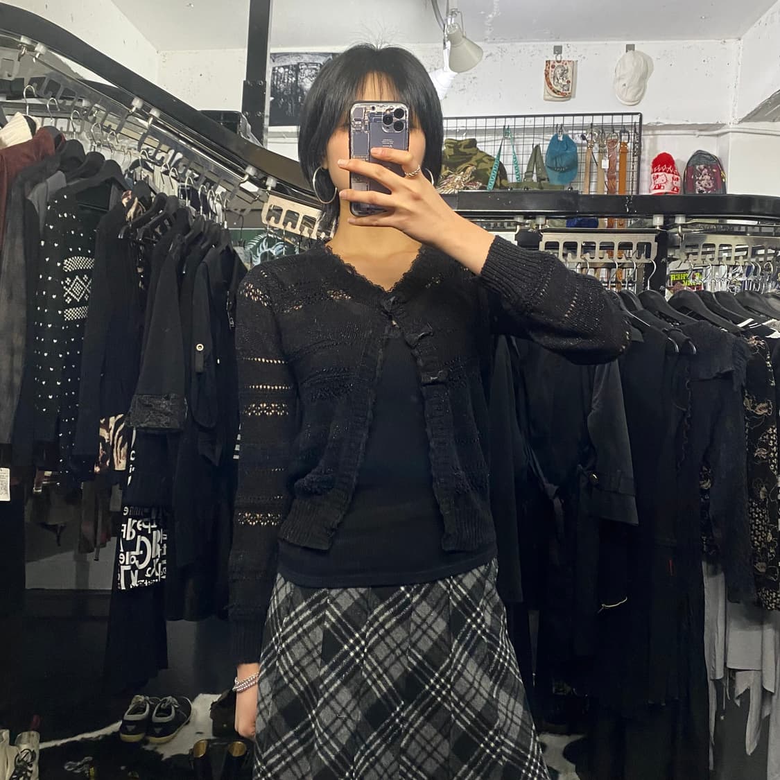 Healthy karen 글리터 리본 디테일 가디건 상품이미지1