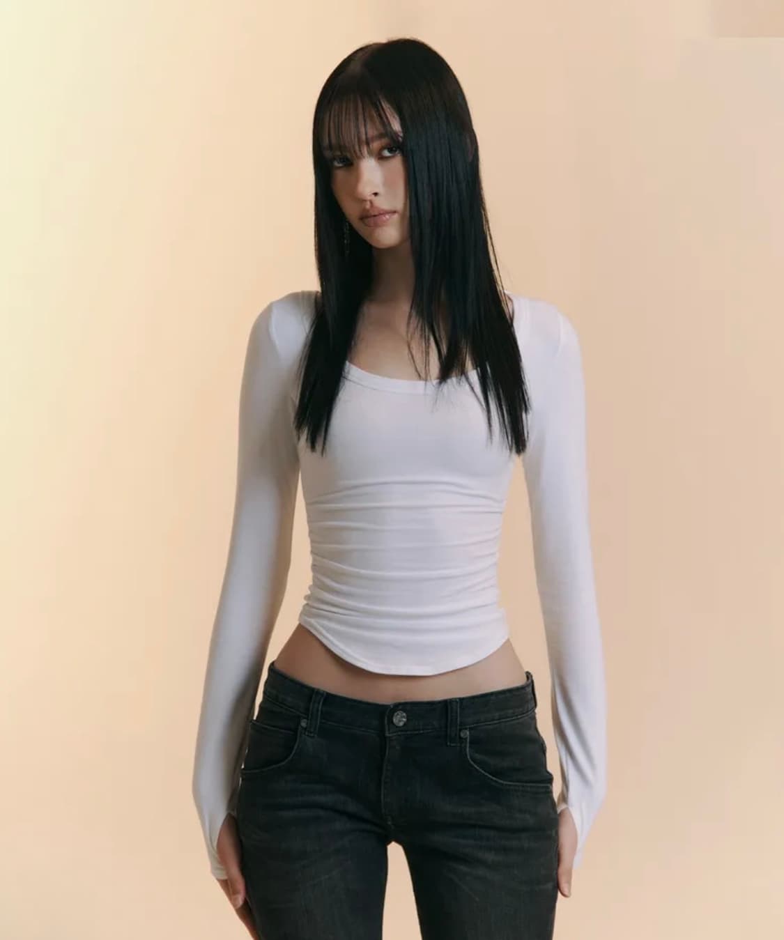 플리즈노팔로우 모모 셔링 탑 상품이미지1