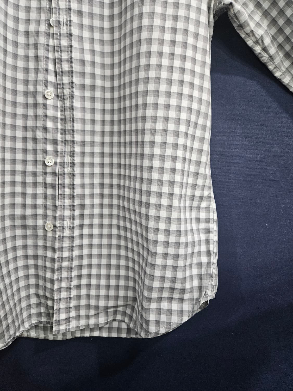 띠어리 스트라이프 체크 남성 슬림핏 95 긴팔셔츠  상품이미지6