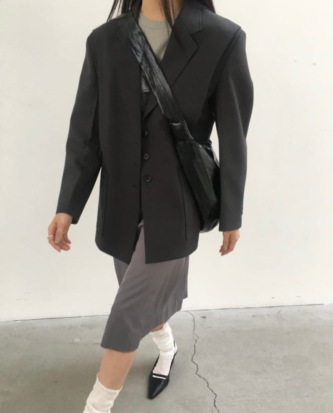 도매택 브리드 테일러 비죠 블레이저 자켓 그레이 상품이미지1
