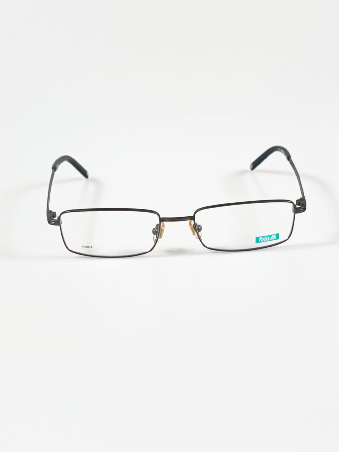 90s FUTIS 건메탈 슬림 스퀘어 프레임 빈티지 안경 상품이미지1