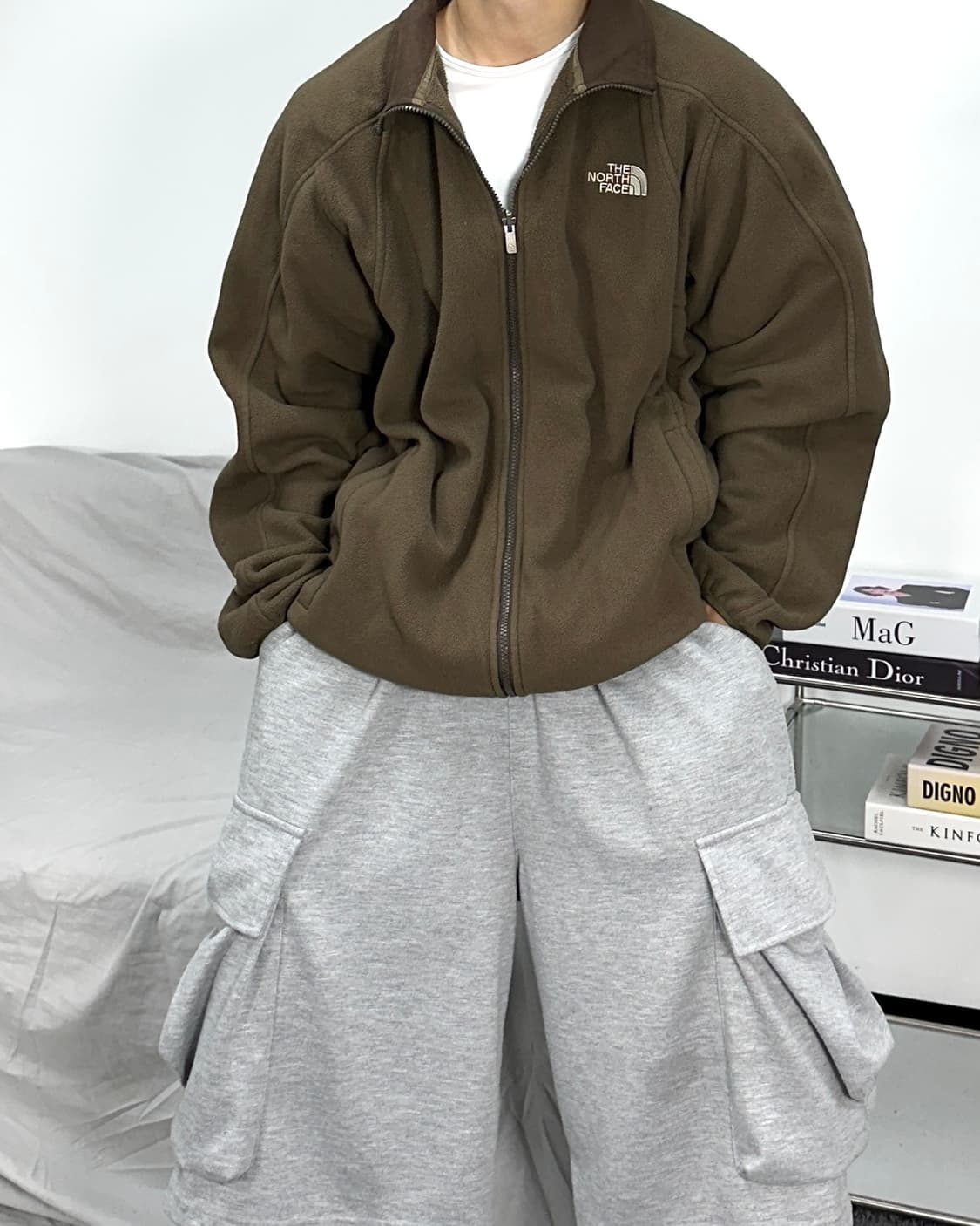 노스페이스 브라운 플리스 자켓 L 상품이미지1