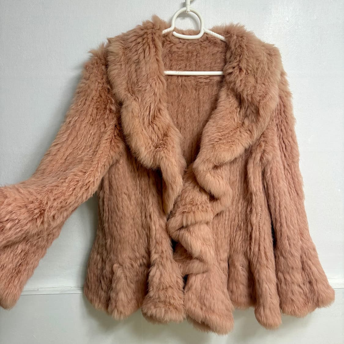 토끼털 핑크퍼 자켓 갸루패션 상품이미지2