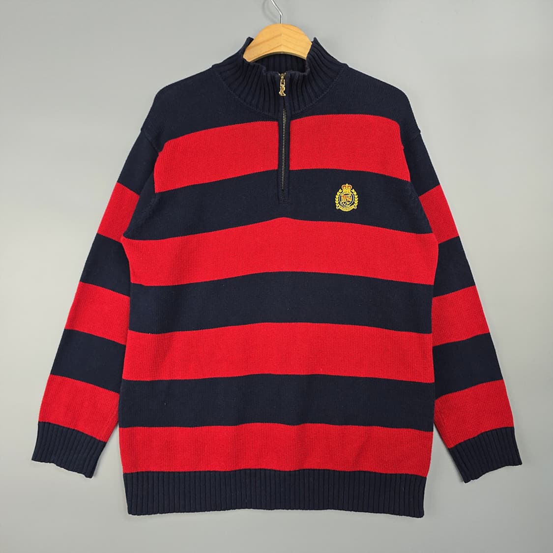 로렌랄프로렌 스트라이프 하프집업 니트 S 상품이미지1