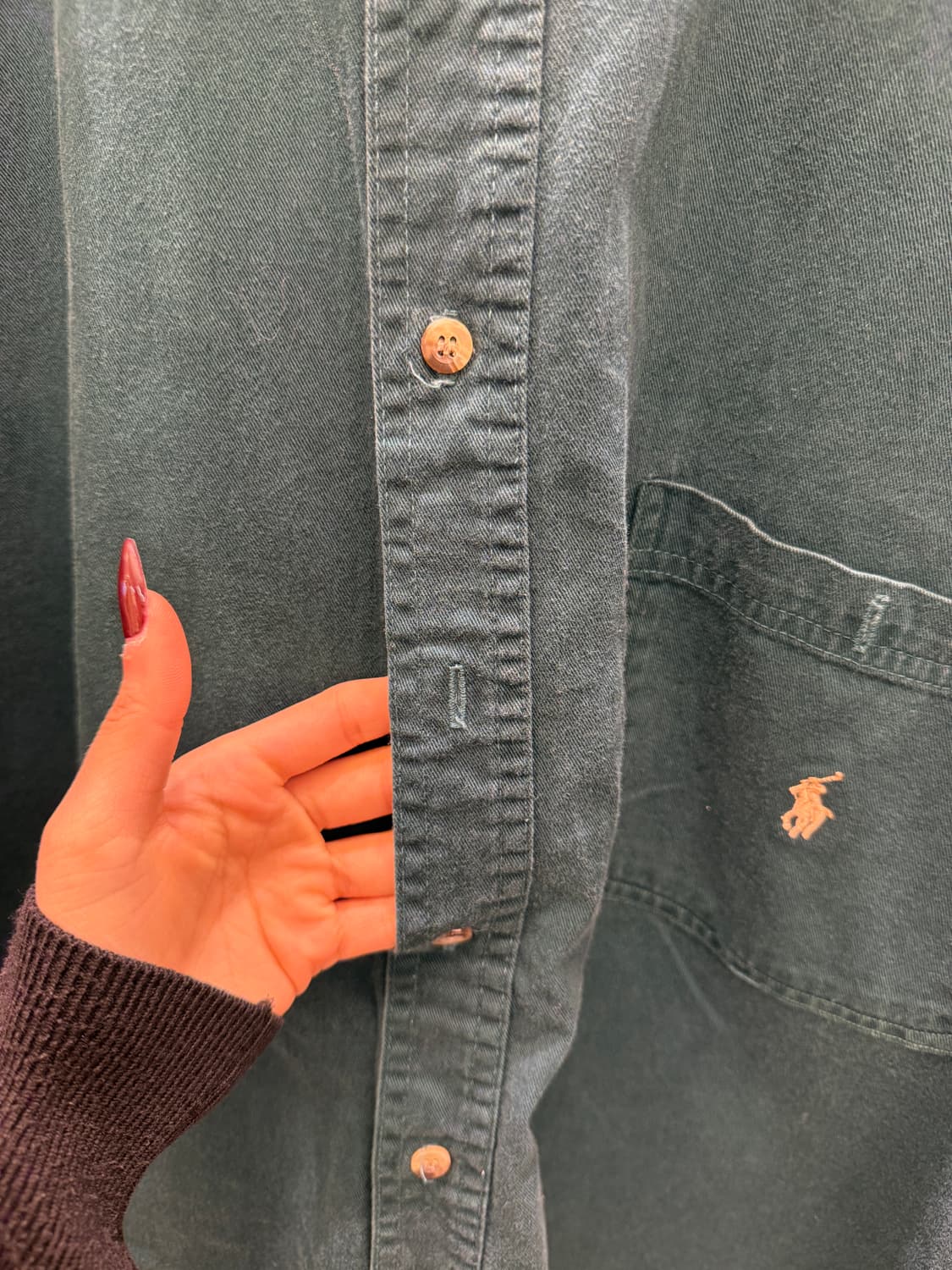 폴로랄프로렌 포니 박시핏 반팔 셔츠 그린 U1240 상품이미지6