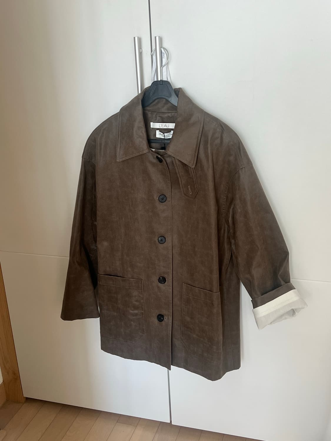 L’eau 로우 textured leather jacket 상품이미지4