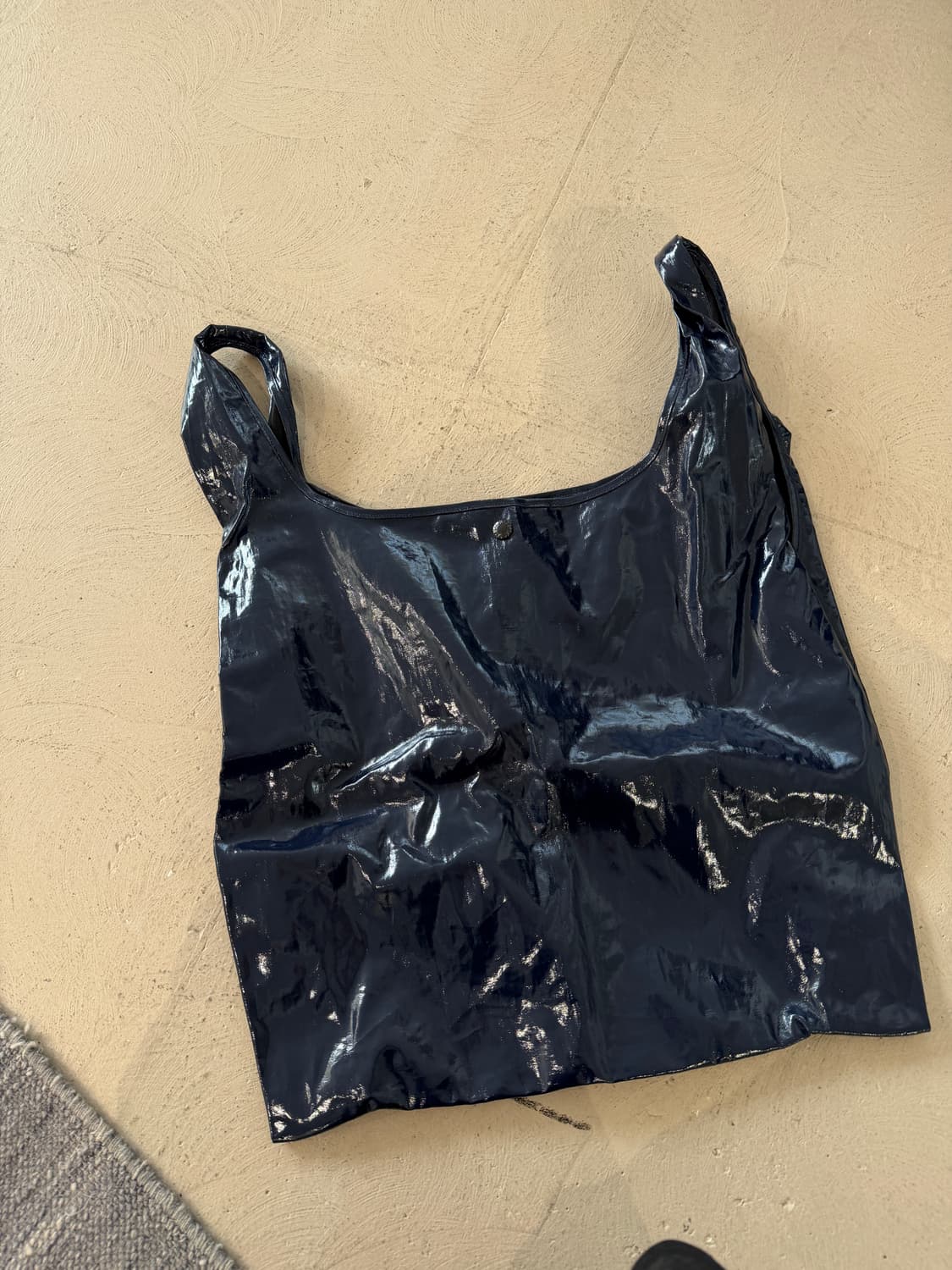 heritagefloss PATENT PLASTIC BAG / Navy 상품이미지4