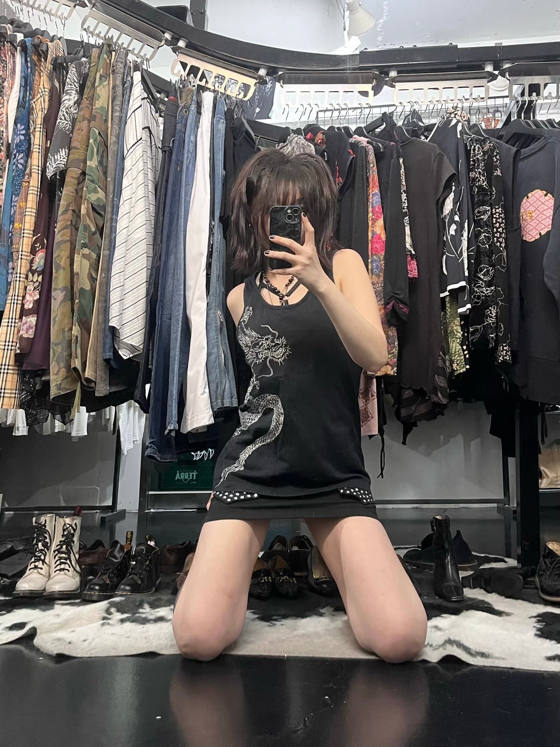 카라쿠리 자수 슬리브리스 상품이미지1
