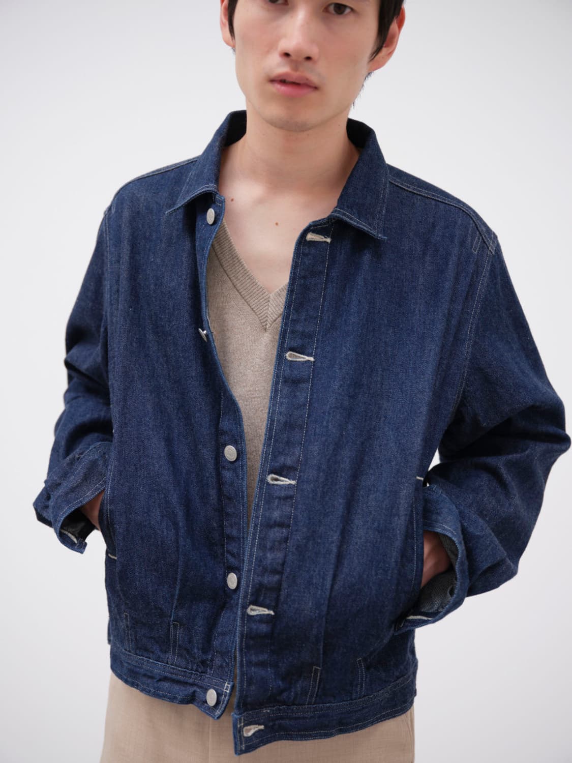 오라리 자켓 셀비지 라이트 데님 블루종 상품이미지3