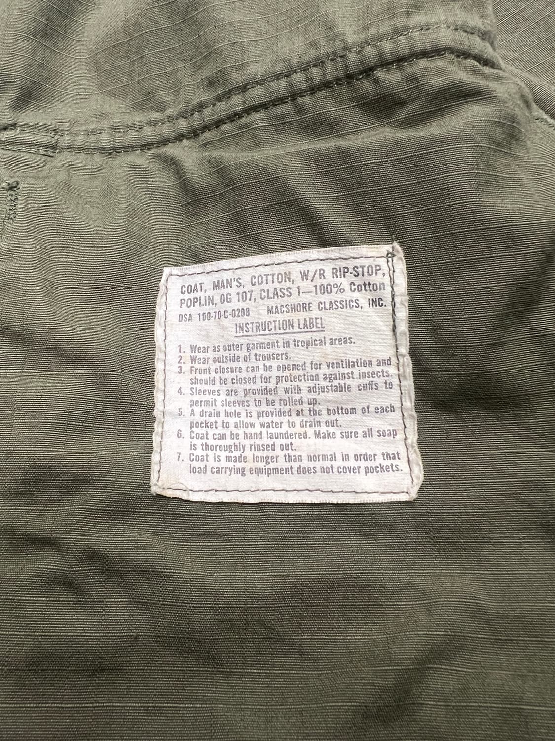 70‘s U.S. Army Jungle Fatigue Jacket  상품이미지8