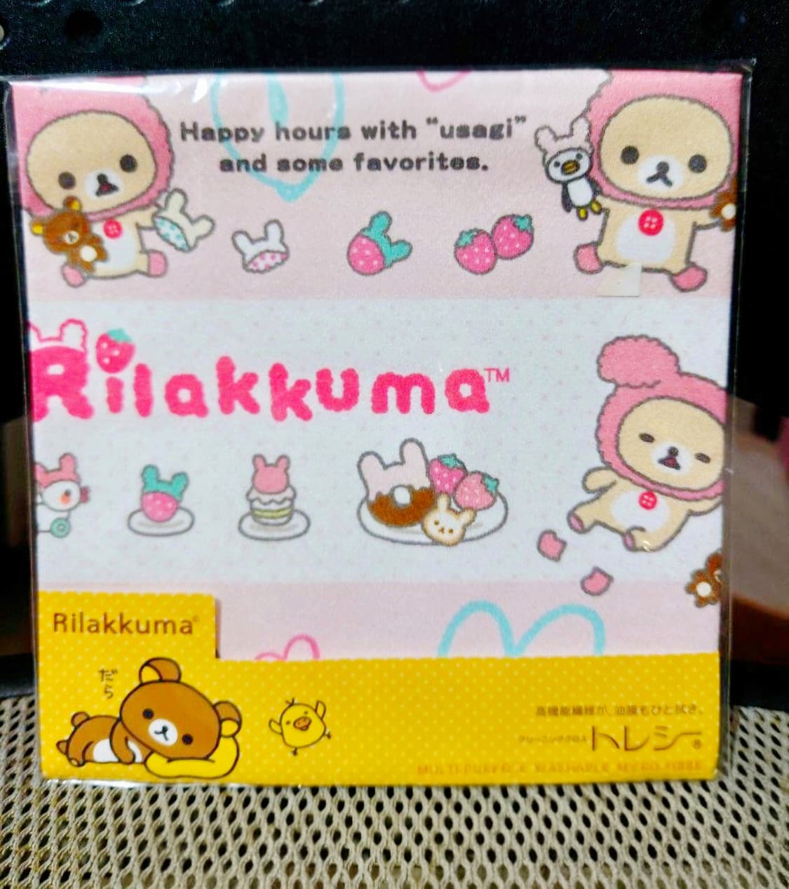 코리락쿠마 딸기 안경닦이, 코리락쿠마 우사기 클리너, 코리락쿠마우사기 상품이미지1