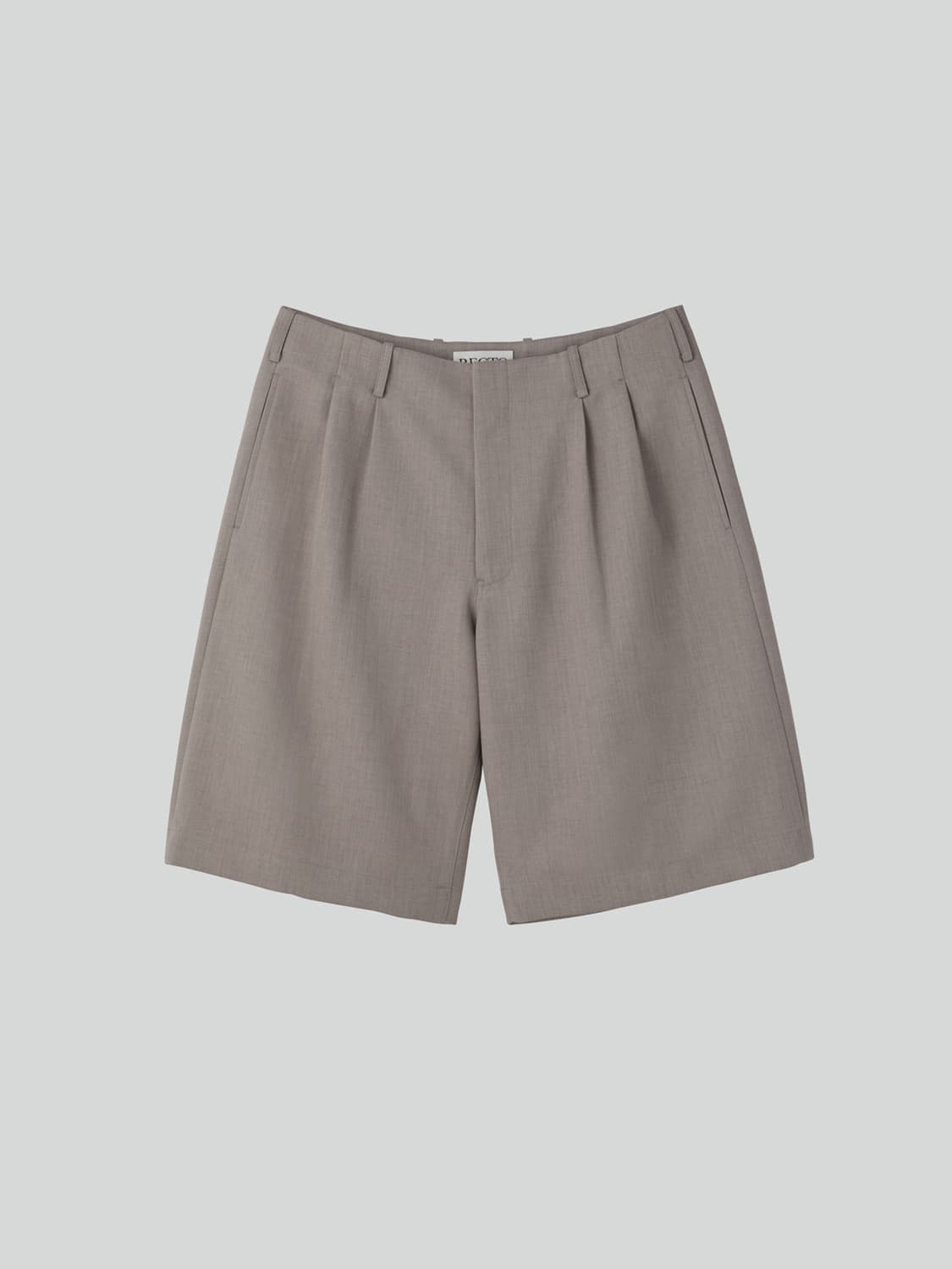 렉토 26SS 턱 디테일 버뮤다 숏츠 반바지 팬츠 세피아 그레이 상품이미지3