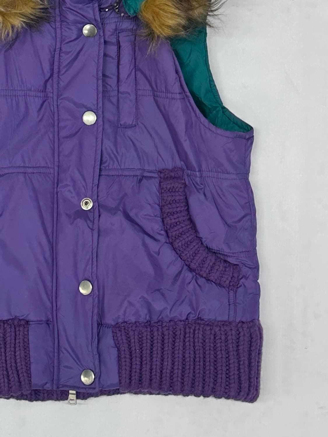 💜팝갸루 보라돌이 패딩 조끼💜 러블리 데코라 니트 일본 빈티지 상품이미지5